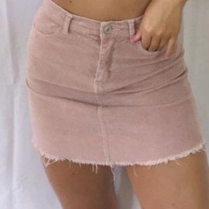 Brandy Melville pink corduroy skirt